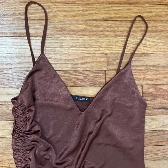 ZARA Brown Slip Dress - Picture 6 of 12